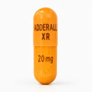 Orange Adderall XR 20 mg capsule for ADHD treatment. Buy adderall online from authorised UK suppliers.